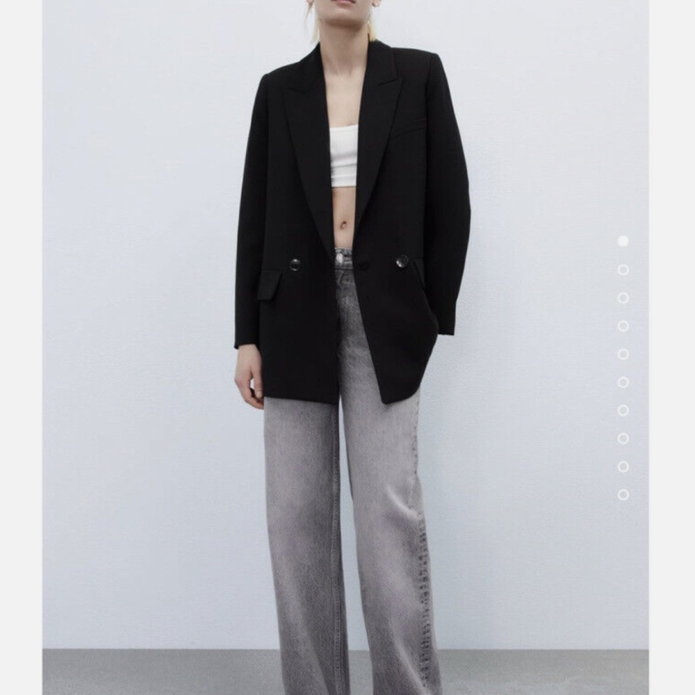 Zara Tuxedo Blazer Black in XS